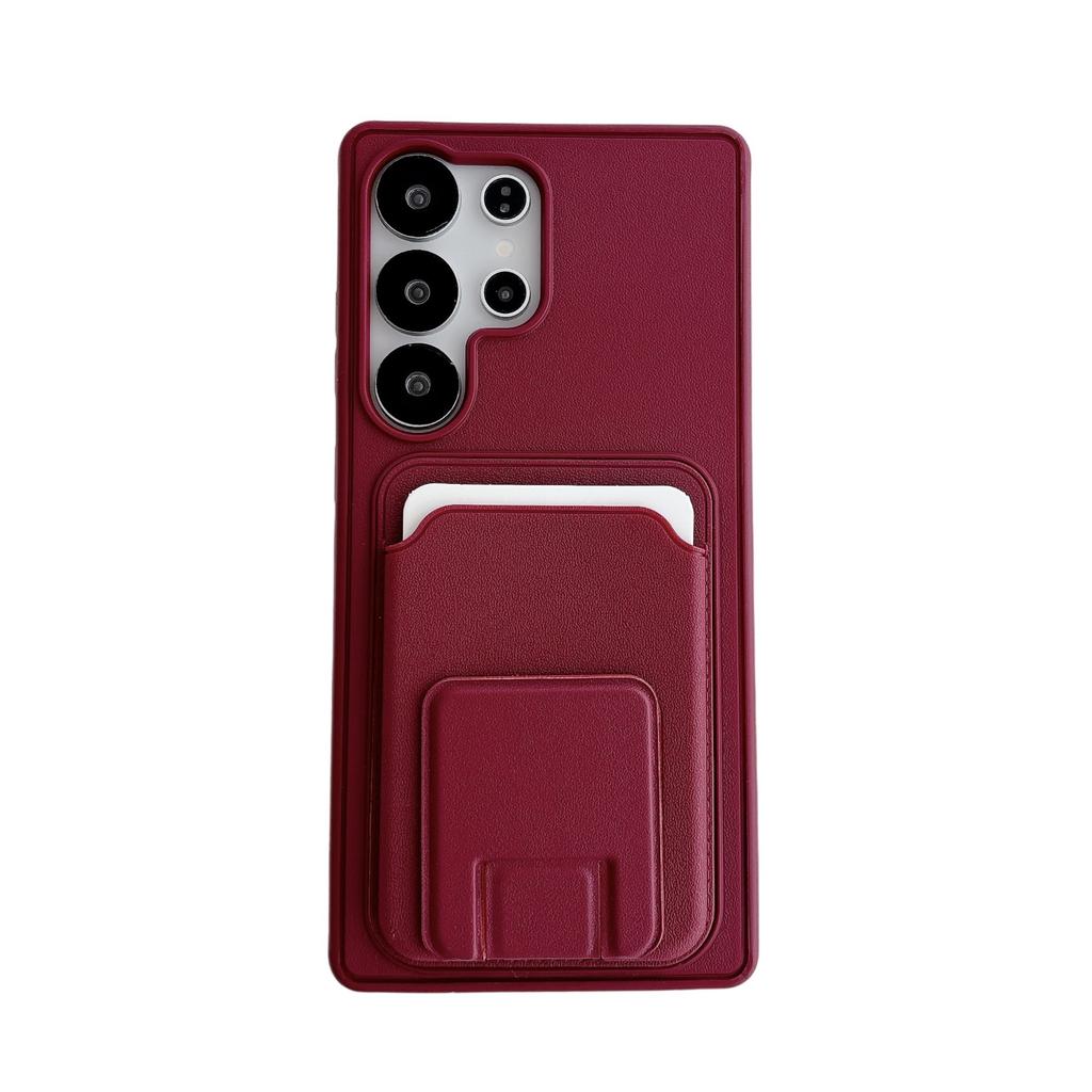 Applicable To Samsung S26Ultra Square Card Bag Holder Mobile Phone Case S25Ultra Card A57 Anti-drop Protective Case