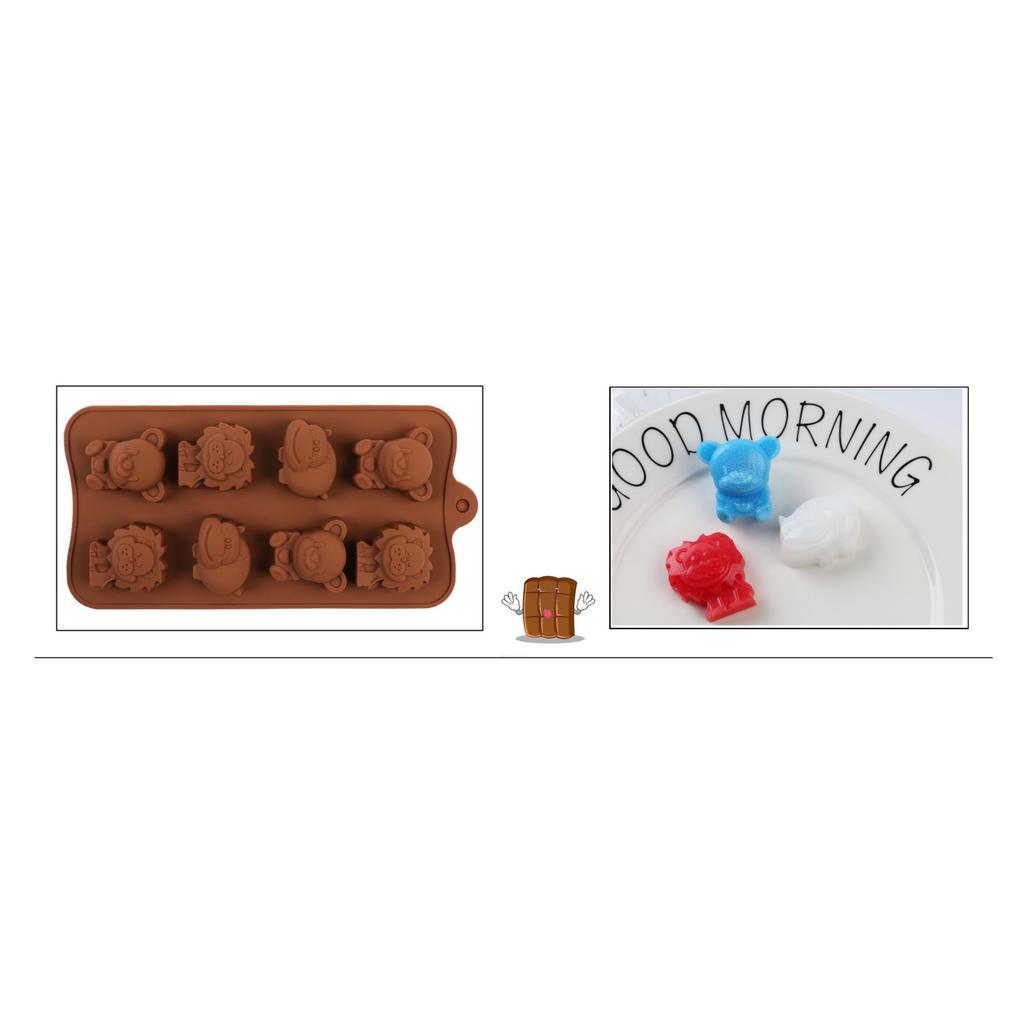 Silikon-Schokoladenform für Wildtiere, 21x10x1cm, zum Herstellen von Schokoladenbonbons, Gelee-Eiswürfeln, Originalangebote