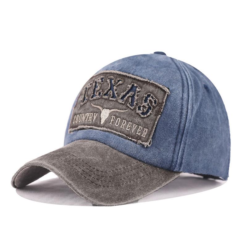 Vintage Washed Distressed Letter Baseball Cap Spring and Autumn Sunshade Duckbill Hat Stylish Versatile Trendy Cap