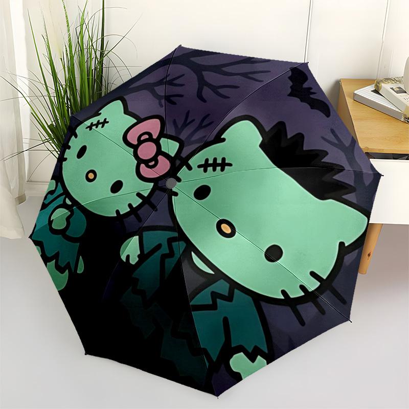 

1pc Hello Kitty Automatic Open/Close Umbrella - Compact Travel Umbrella with 8-Rib Durable Frame yy251023055