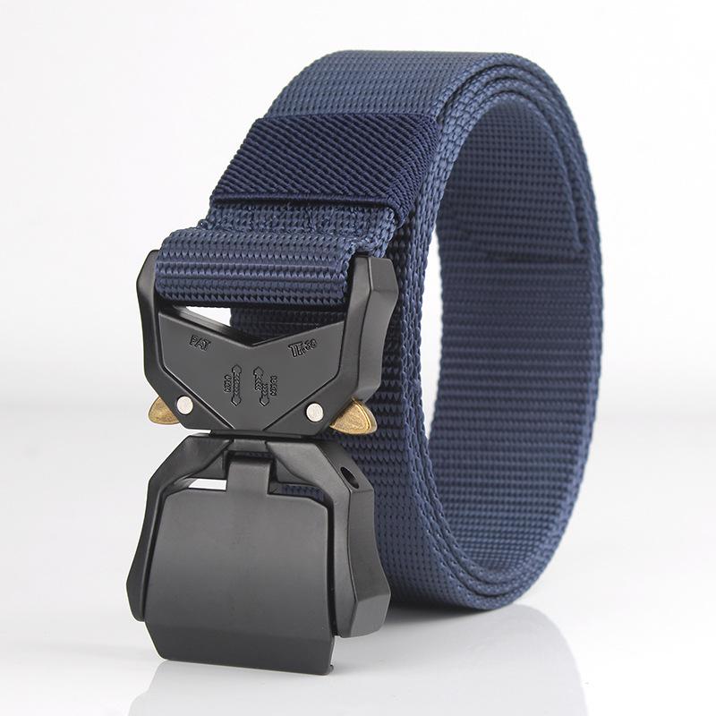 Men's Tactical Nylon Belt: Military & Security Canvas Belt for Outdoor and Work Use