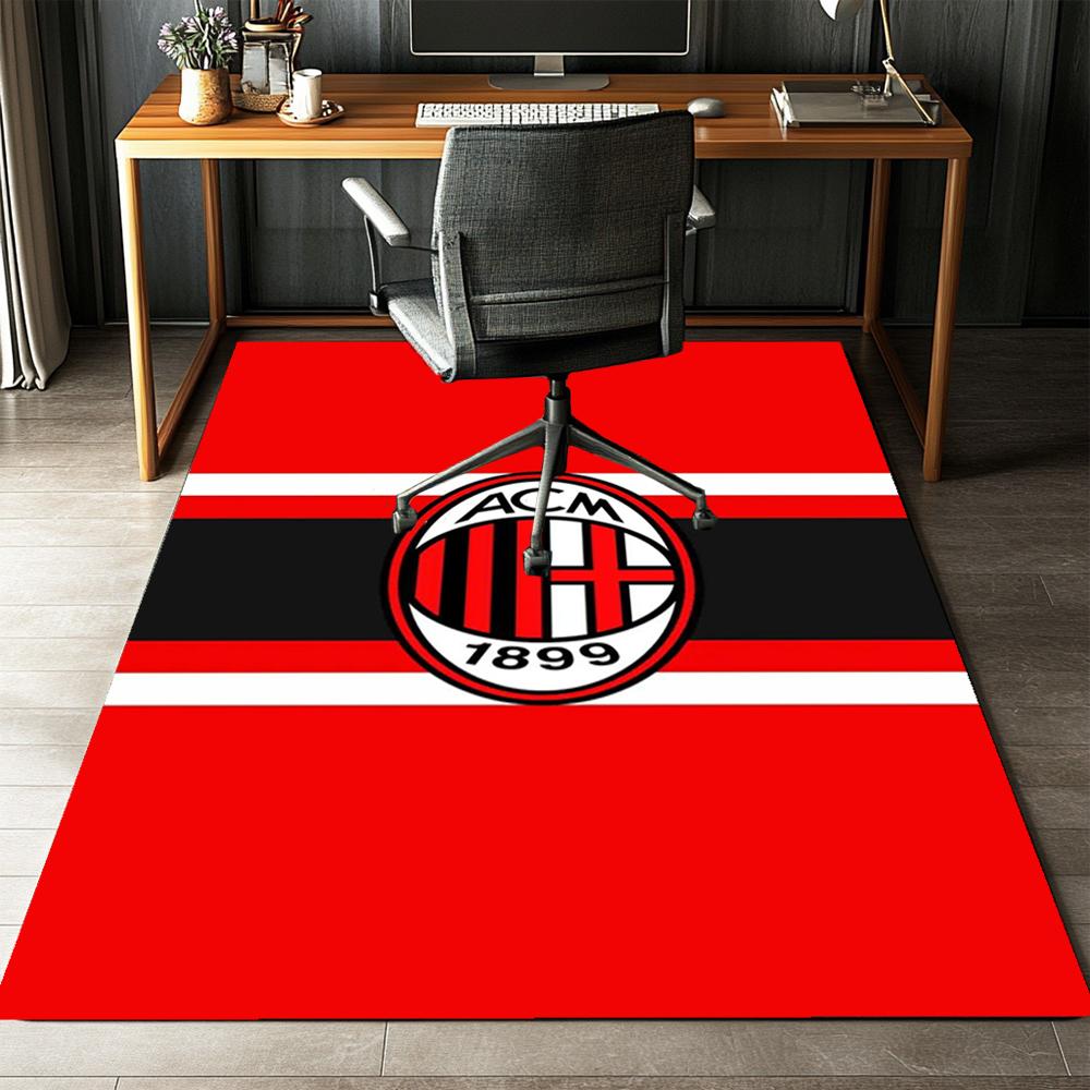 AC Milan Printed Carpet,Rug,for Office Chair Living Room Bedroom Kitchen Room Decor Gifts.