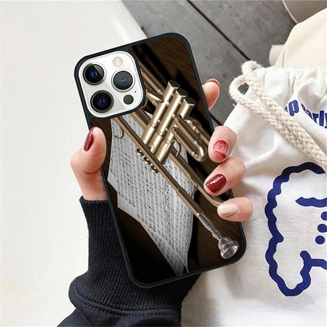 Piccolo Trumpet Brass Instruments Phone Case Cover For iPhone 17 Air 15 16e 14 13 12 Pro Max 11 Pro Max Plus Coque