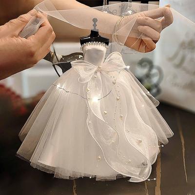 Wedding Dress Model Figurine Creative Collectible Unique Bridal Gown Gift for Ceremony Women