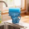 Highland Cow Sponge Holder with Drainage Bathroom Kitchen Sink Countertop 3D Printed Cattle Sponge Stand Multifunctional Sponge Organizer Storage Rack