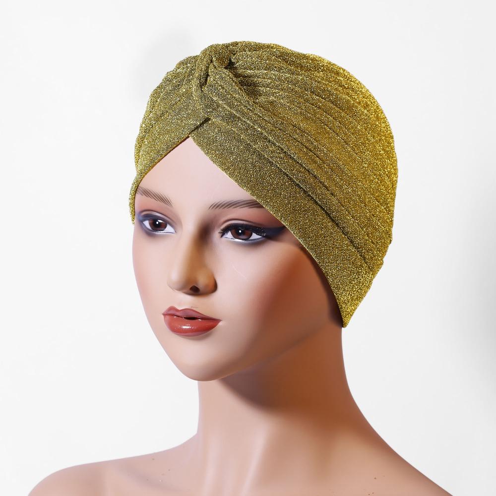Elastic Twist Knot Turban Hat Wrap Style Cancer Chemo Hat New Islamic Headband  Women Headwear