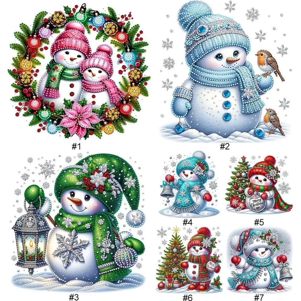 30*30cm Partial Special Shaped Drill Xmas Snowman Decor5D DIY Diamond Painting Rhinestone Diamond Painting Home Wall Decor