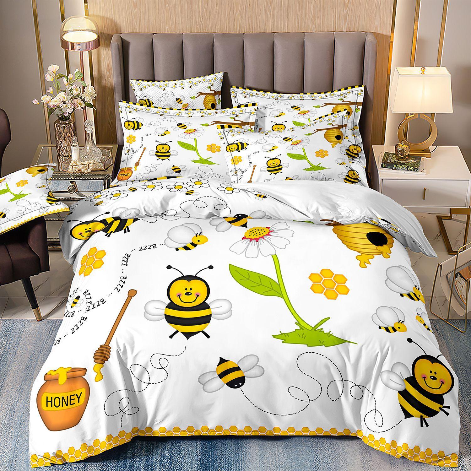 

Cartoon Animation Bedding 3D Digital Printing Animal Plaid Unicorn Quilt Cover Three-Piece Set cover 70 * 133 and 50 * 75 * 1