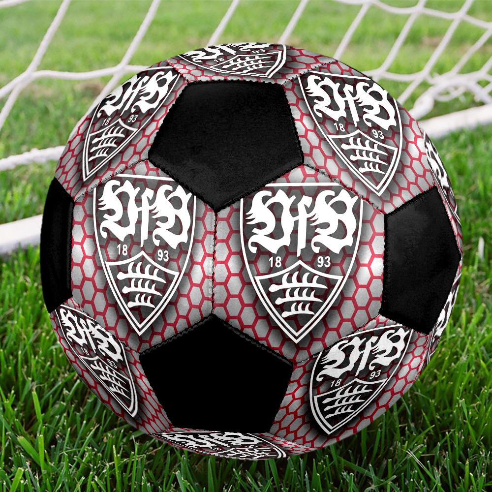VfB Stuttgart Indoor Soccer Ball Colorful Machine Stitched PVC Size 5 Team Training Competition Ready Durable High-Bounce Cool Sports Gift