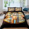 Ancient Egypt Pharaoh King Queen Duvet Cover African Egyptian Style Bedding Set For Teens Adults Black Tribe Ethnic Quilt Cover