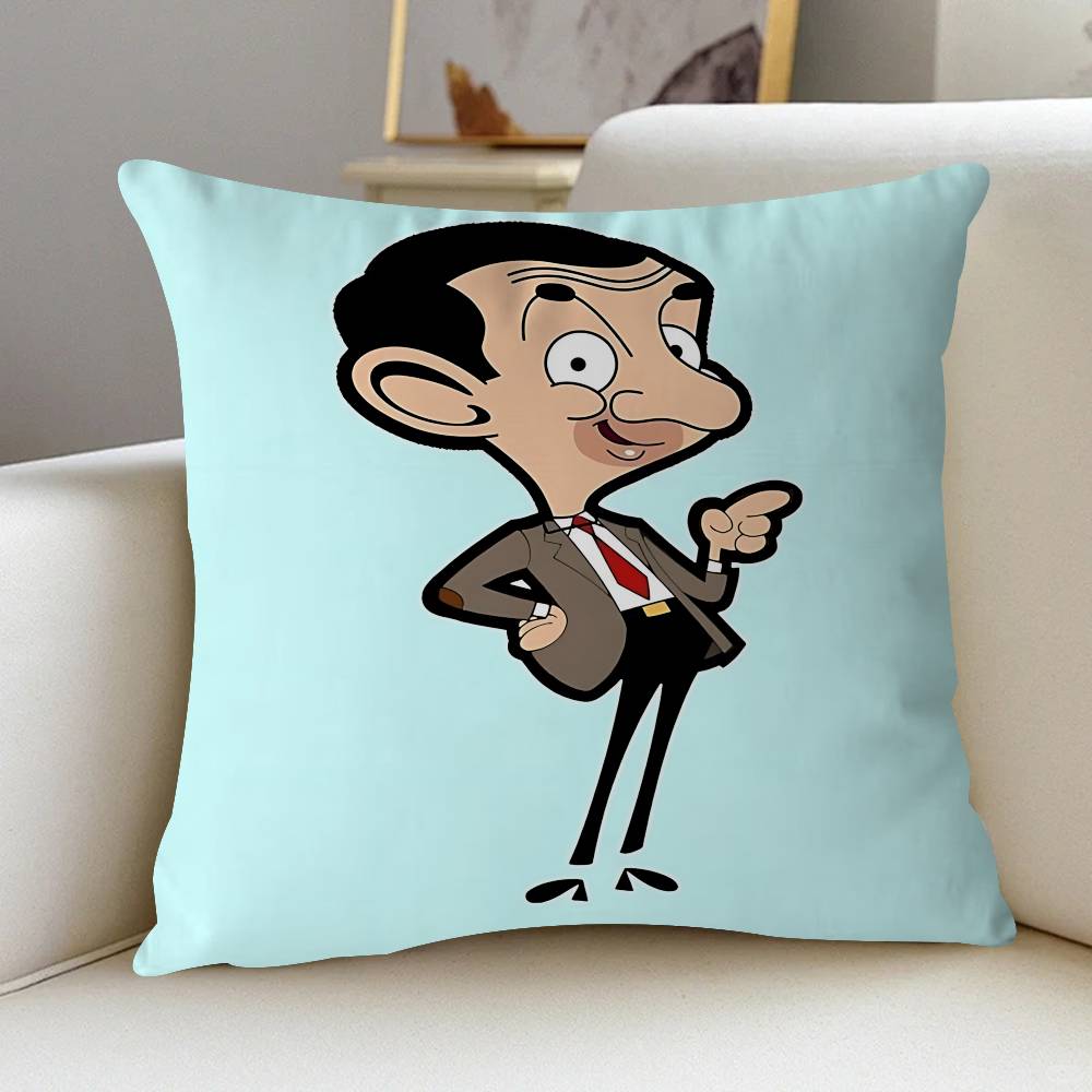 

Mr-Bean A-Animated V-Version Pillowcases Home Bedding Decorative Pillow Cover Wedding Super Soft Pillow Case 18x18Inch