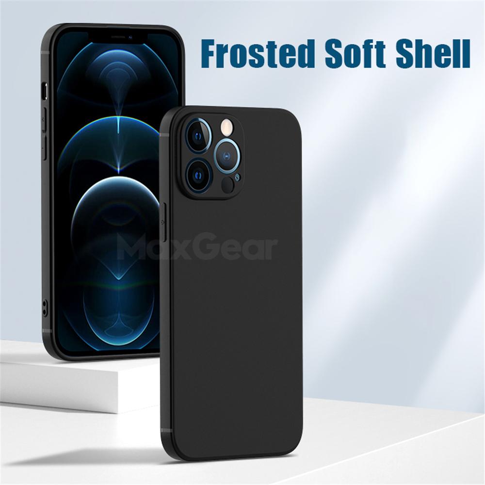 Matte Ultra Thin Silicone Case For Iphone 12 13 11 Pro Max 13 Mini X XS Max XR 7 8 6 S 6S Plus SE 2020 Soft TPU Black Back Cover