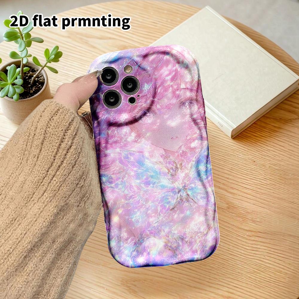Phone Case: 2D Flat Design Suitable for iPhone 18 17 16 15 14 13 Pro Protective Case, Couple Style, Butterfly Girl, Christmas and Halloween Gift
