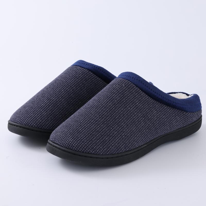Fashion Shevalues Winter Furry Slippers For Men New Slip On Home Slides Soft Sole Cozy Indoor Slides Plush Lining Men's Cotton Slippers