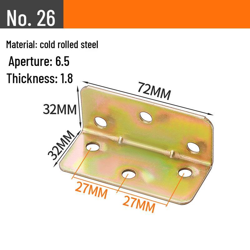90° L-Shaped Angle Bracket for Table, Chair, Cabinet, and Shelf Support