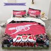 Arsenal Players Pattern Bedding Home Decoration Birthday Gift ( 1 Duvet Cover + 2 Pillowcase, Without Core),fan Merchandise.