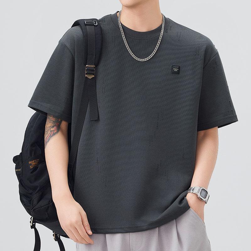 

Мужская новая летняя свободная футболка с круглым вырезом и короткими рукавами, тонкая футболка с принтом 4XL