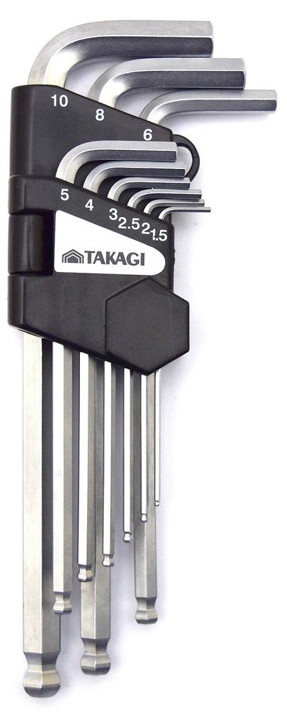 Takagi Hex Wrench Set with Magnet 9-Piece