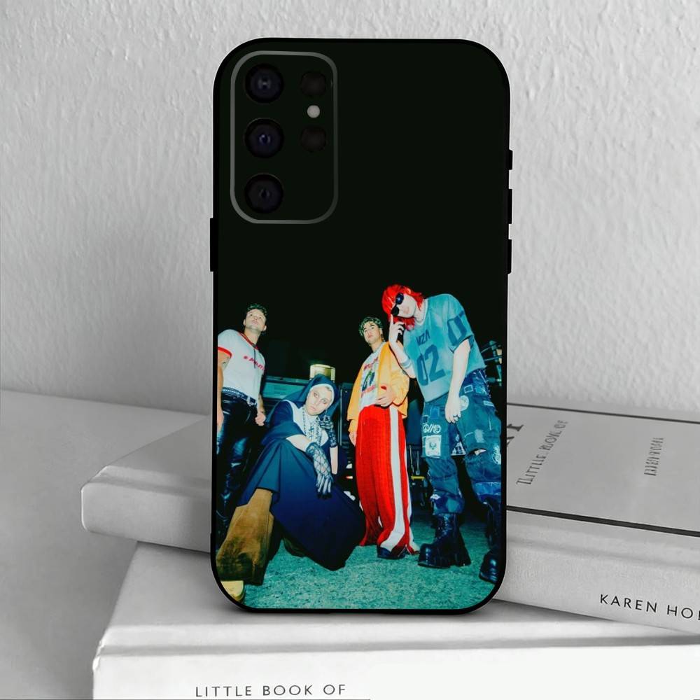 P-Popular Rock B-Band 5-5SOS Phone Case For Samsung S25,S24,S21,S22,S23,S30,Ultra,S20,Plus,Others Soft Black Case