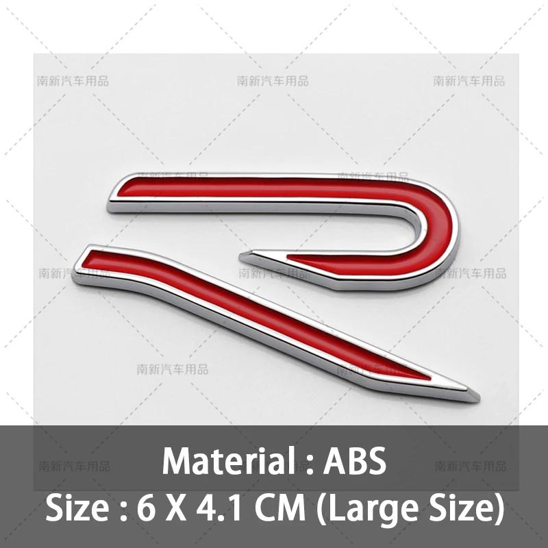 YKPSC1 VW 2026 Hot 3D ABS New R Badge Rear Trunk Emblem Car Stickers Decal For VW Volkswagen Golf 6 7 8 GTI MK6 Mk7 MK8 Car Styling Acc