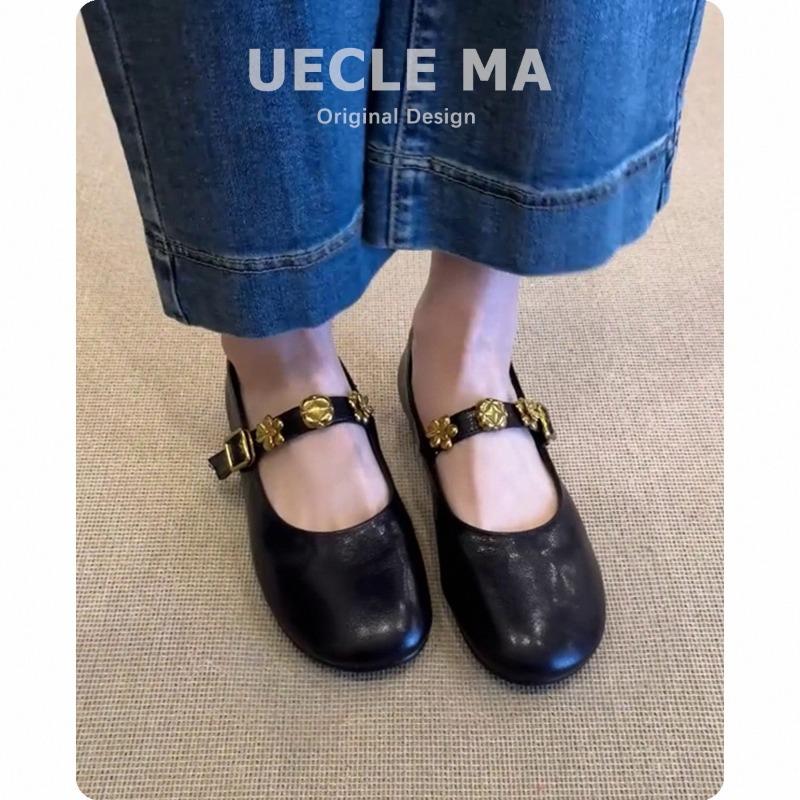 Super Soft Leather Shoes~ Flat Single Shoes Women's New Red with Skirt Mary Jane Shoes