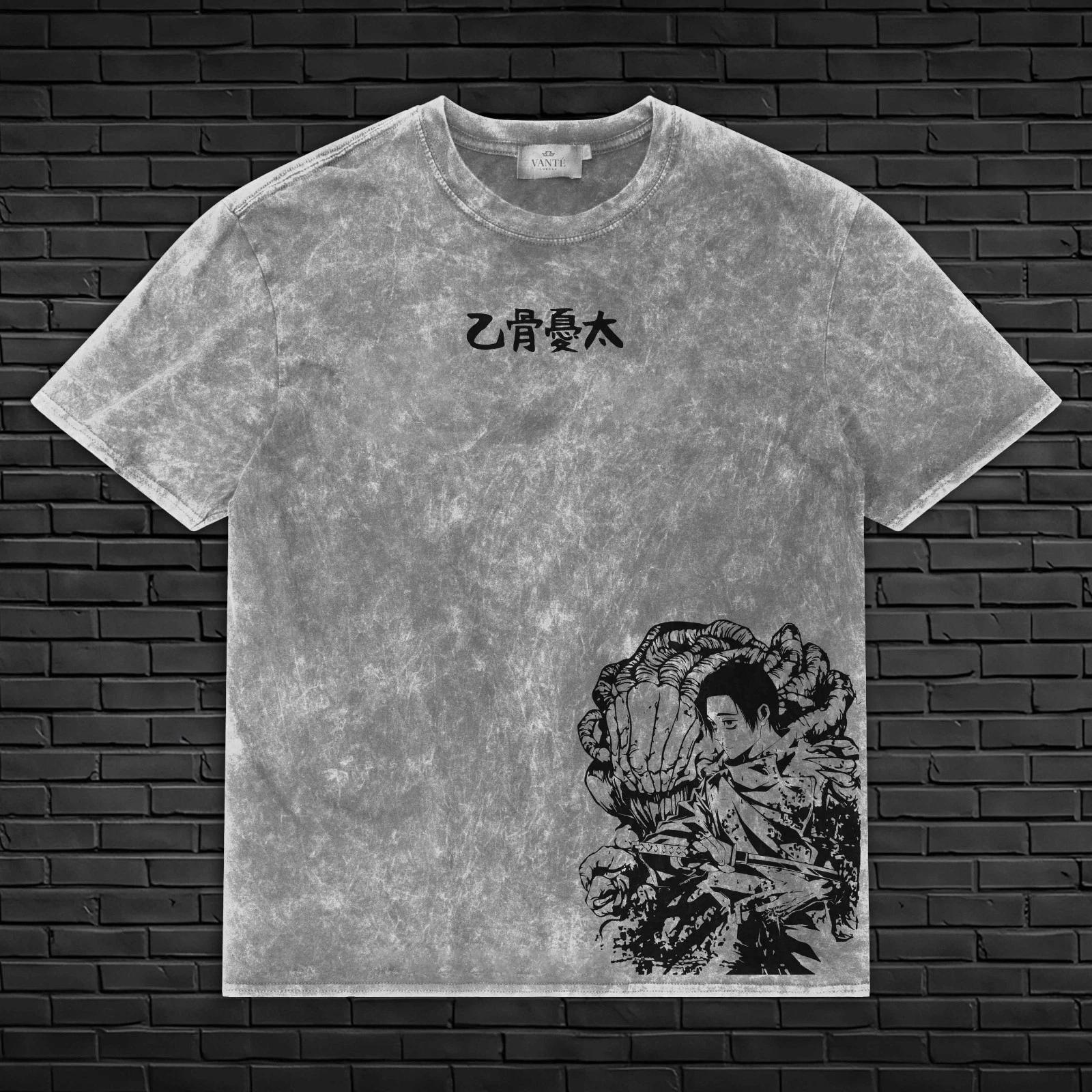 Yuta Okkotsu Queen of Curses Anime T-Shirt Acid Wash Graphic Tee S