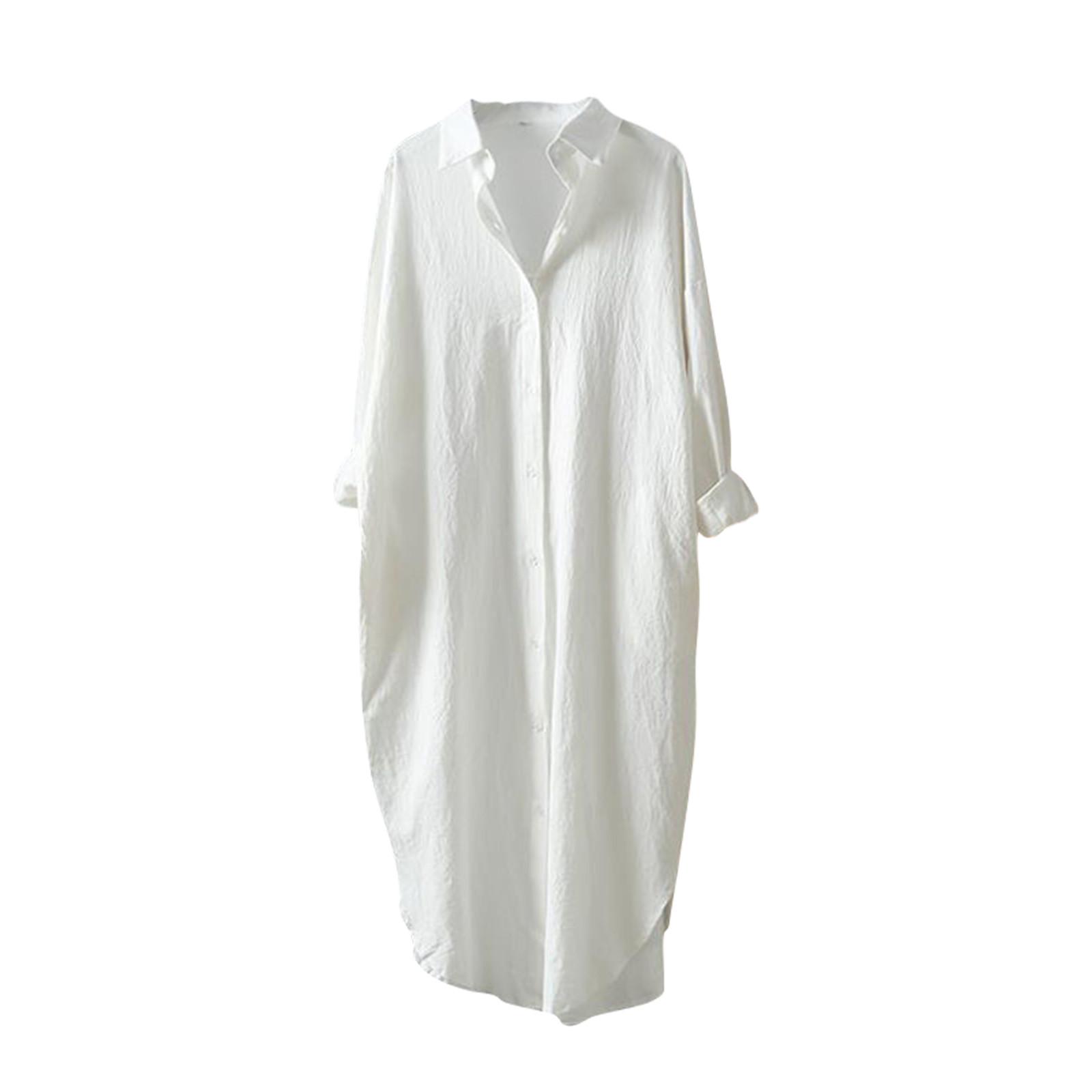 

Женская мода, однотонный свободный повседневный кардиган, тонкая внешняя блузка, топ L белый