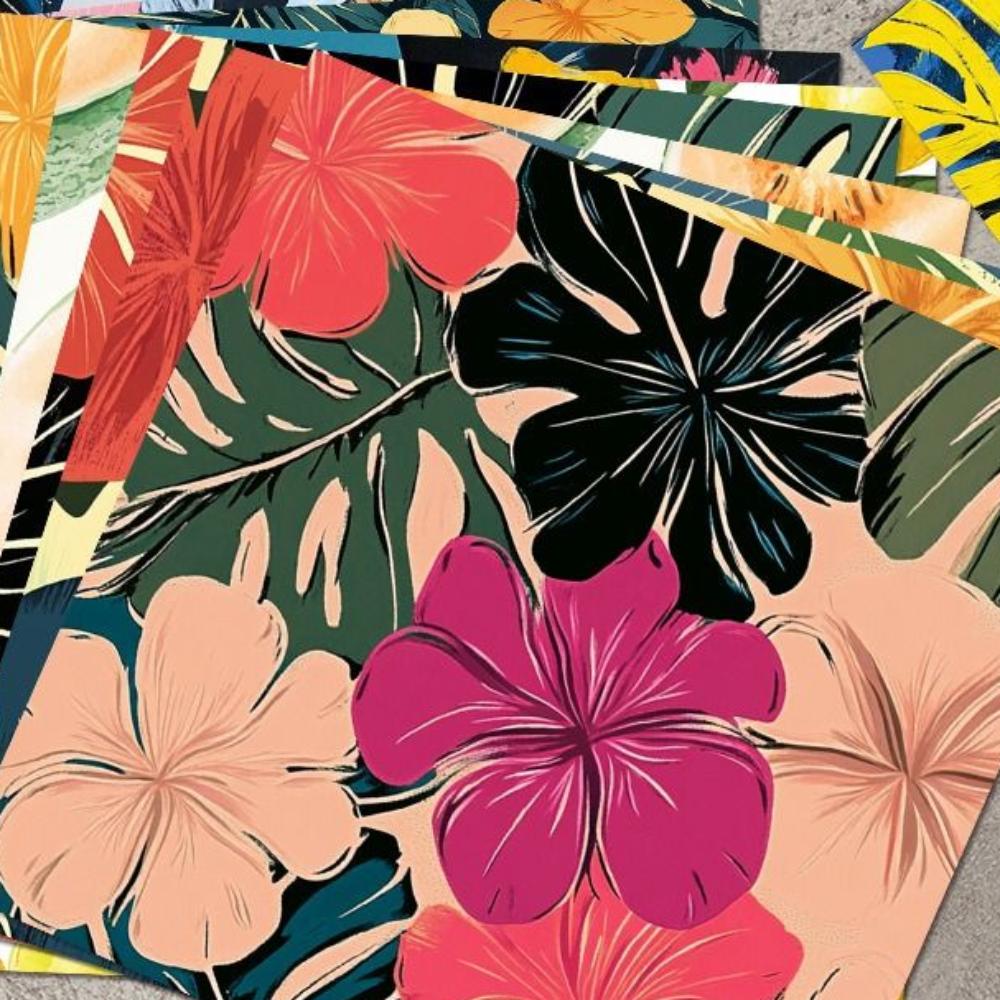 24pcs Cartoon Summer Fruit Craft Paper Flower Gift Packaging Paper Birthday Party Gift Supplies