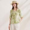 Zhaojun New Chinese Style Printed Mulberry Silk Top