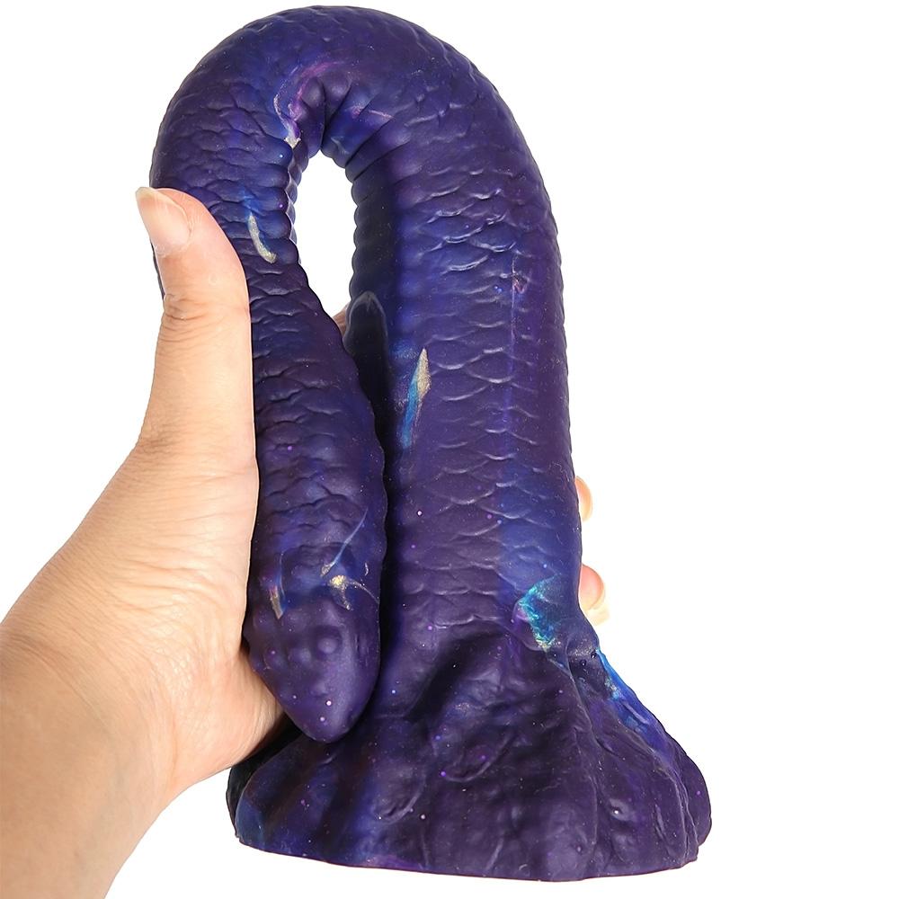King Snake Deep Anal Plug, Iridescent Design, Soft Silicone & Strong Suction – Dual Sizes for Ultimate Fulfillment