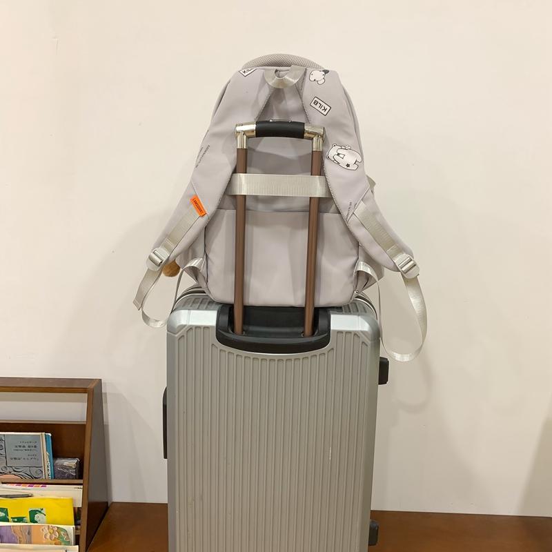 Women's Schoolbag Junior High School Student Color Block Backpack Computer Backpack