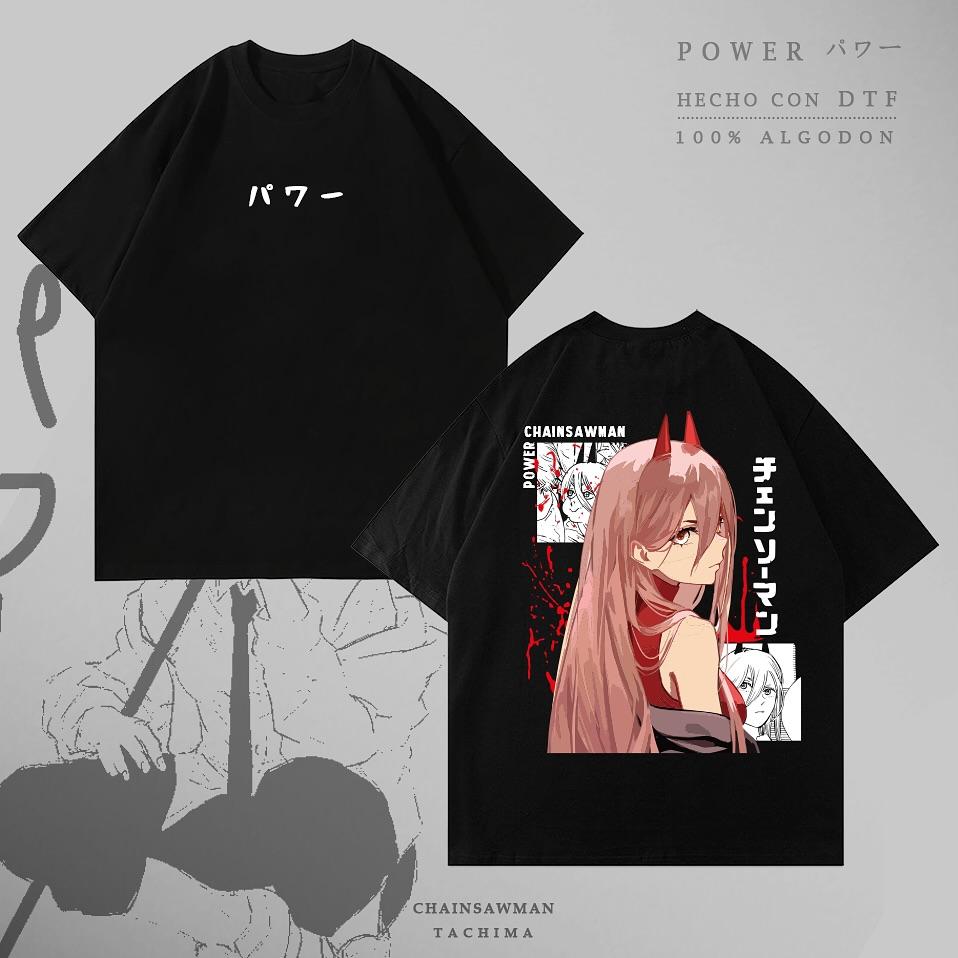 Japanese Anime Chainsaw Man Men Women T-Shirt Oversized Y2k Short Sleeve Manga Graphic Tee Shirt Streetwear Hip Hop Harajuku Female Male Clothing 