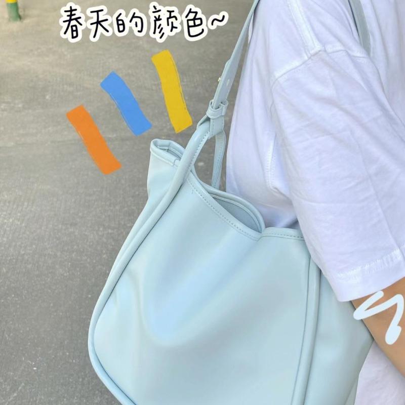 Große weiche Ledertasche, Herbstneuheit, Pendler-Kinder-und-Mutter-Tasche, Macaron-Farbe, College-Studentin Schultasche Damen
