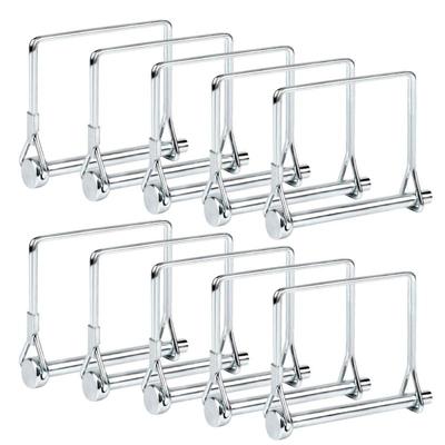 3 piezas de pasador de bloqueo de eje de toma de fuerza cuadrado, pasador de enganche de 1/4 pasador, pasador de bloqueo de alambre, pasador de acoplador de seguridad de 1/4" x 2-3/4" para PTO, granja, césped, enganches y jardín