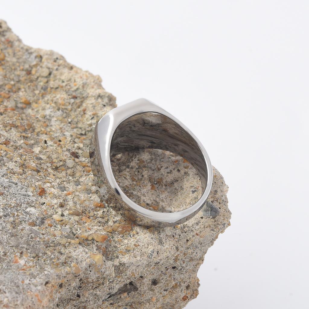 Men's/Women High Quality 316LStainless Steel Onyx Party Rings Fashion Trend Titanium Steel Ring  Jewelry