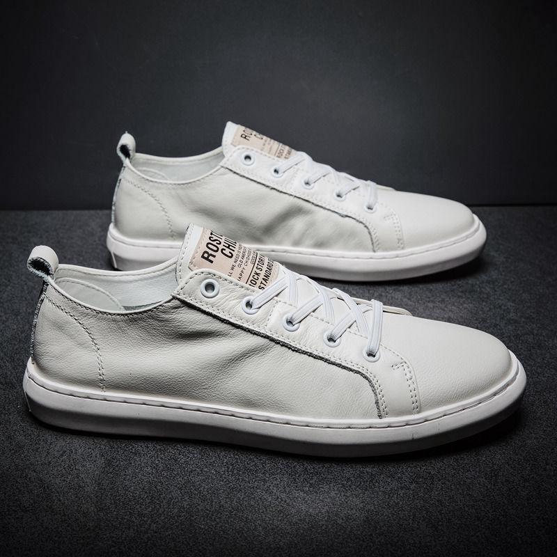 

Мужские белые кроссовки из натуральной кожи - Универсальный тренд для весны и осени 38 грязно-белый