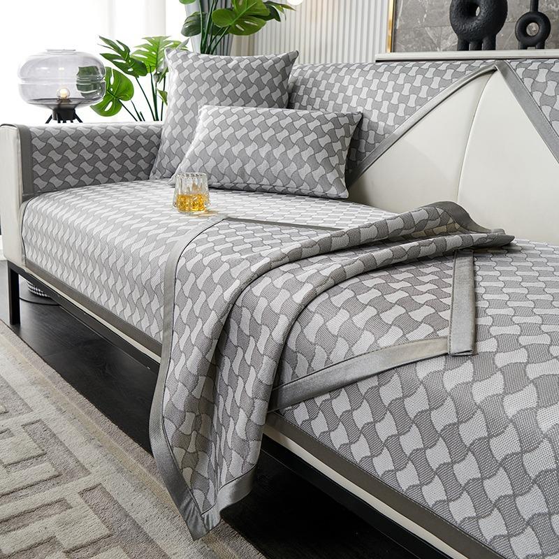 Ledový hedvábný polštář na pohovku Léto Léto Lehký Luxusní Protiskluzový podsedák na léto Nový potah na pohovku Cool Cushion