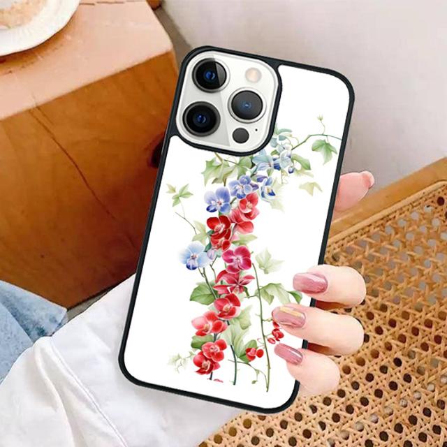 Orchid Flowers Colorful Phone Case for iPhone 16 15 SE2020 6 7 8 Plus for Apple 13 11 12 14 Mini Pro Max Cover Coque Shell