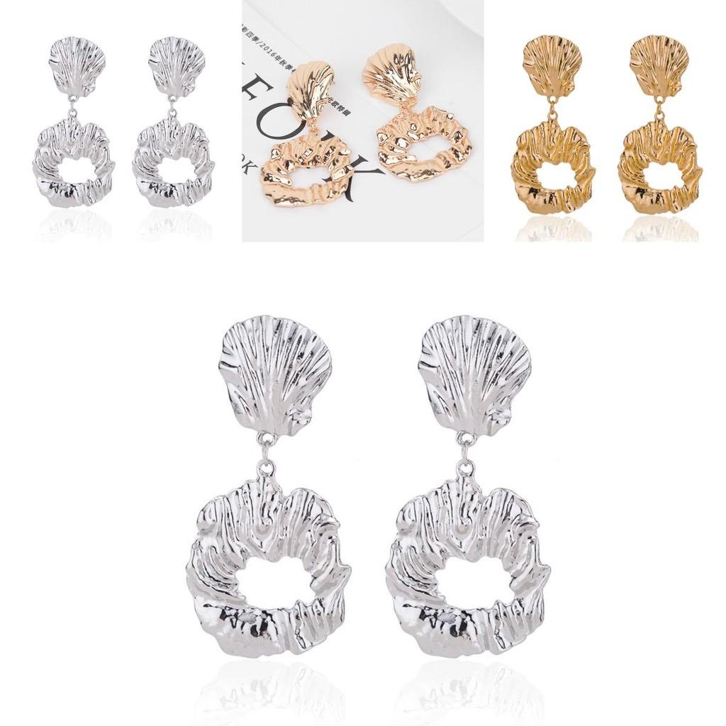 Trendy Geometric Alloy Earrings Stylish Irregular Design Fashion Jewelry For Women
