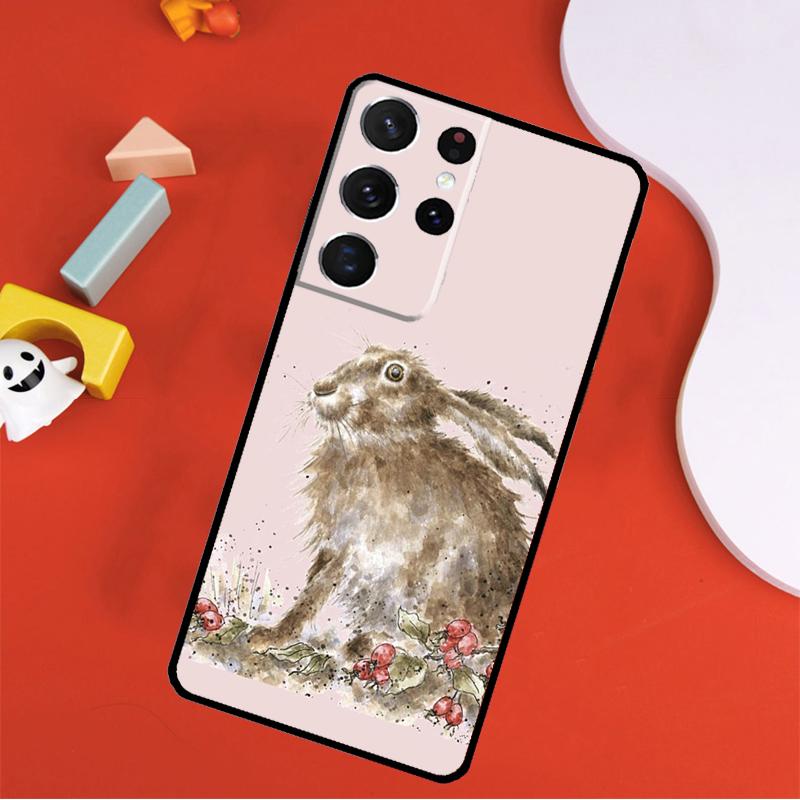Rabbit Phone Case For Samsung Galaxy S25 Ultra S24 Ultra S9 S10 S20 S21 S22 S23 Plus S24 FE Cover