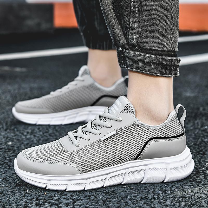 Cheap large size summer breathable and lightweight running shoes mesh sports and leisure shoes