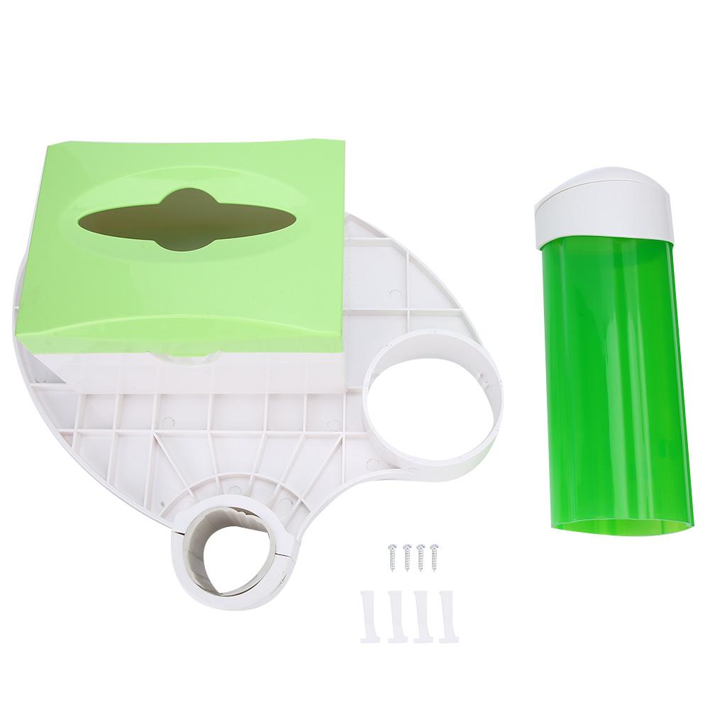 

Dental Chair Scaler Tray 3 in 1 Disposable Cup Storage Holder with Tissue BoxGreen зелений