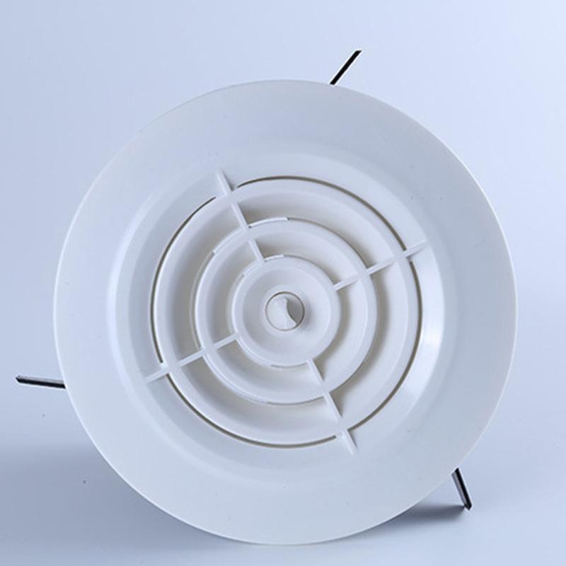 Runder ABS-Dachüberstandslüfter, verstellbarer Luftstrom, Abluftgitter, Deckenlüfter, Badezimmer, Küche, Schlafzimmer, Büro