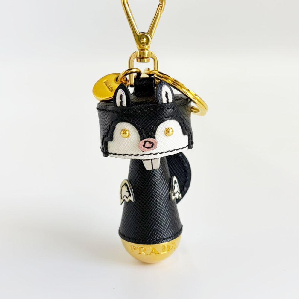 Used PRADAcharm leather/metal unisex