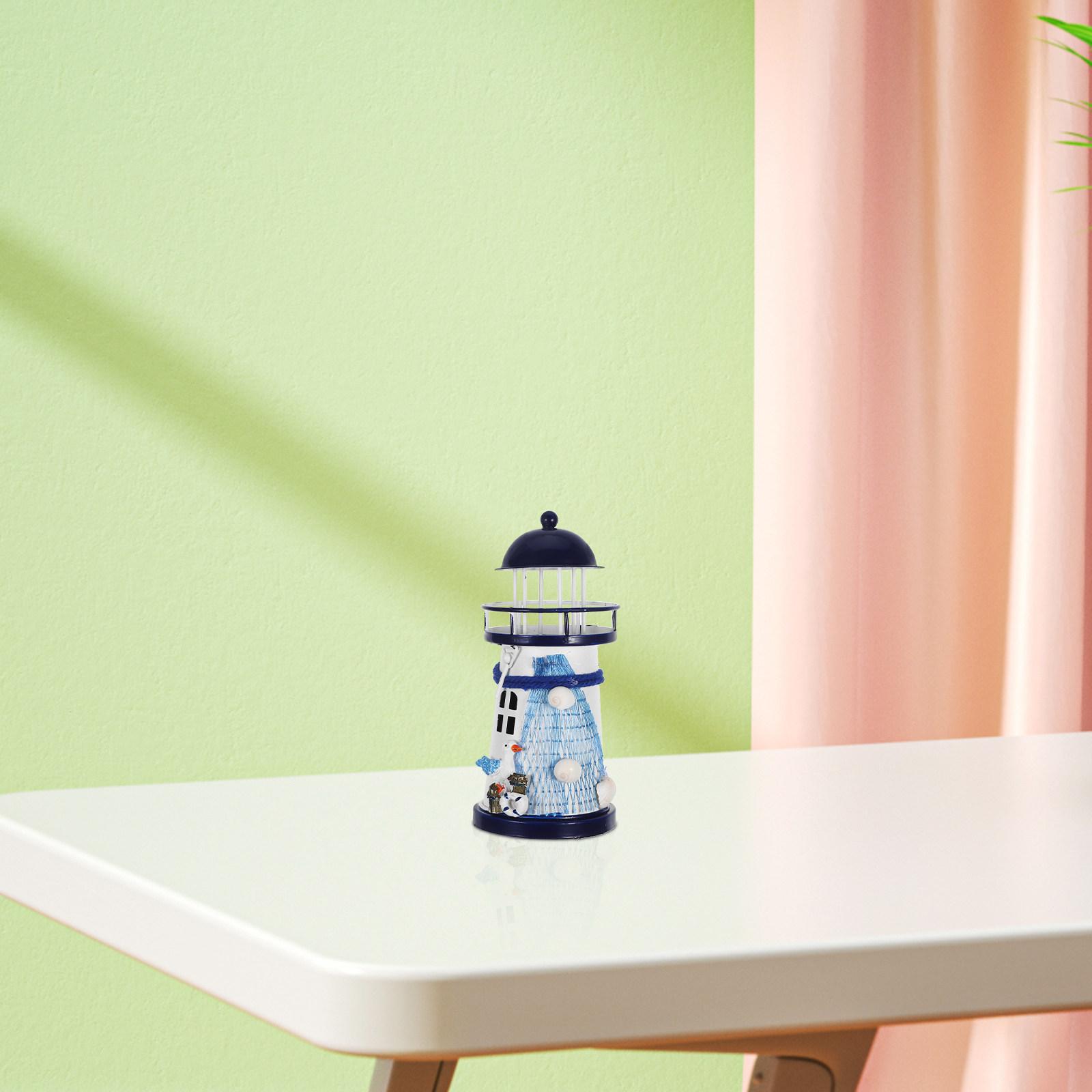 Iron Art Mediterranean Candlestick Creative Holder Tealight Holder for Dining Party Home Decor Seabirds Style 6.8X6.8cm