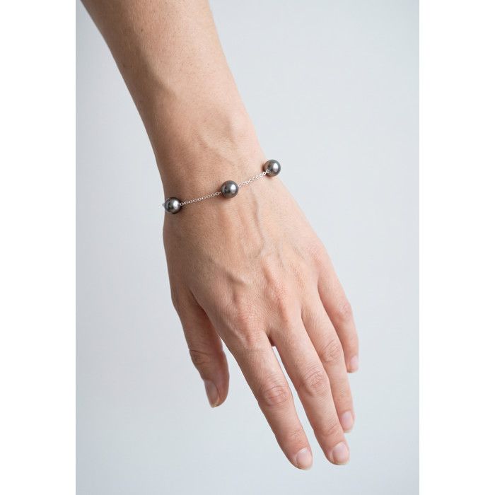 Bracelet - Pearls & Colors - Perle de Culture de Tahiti - Argent 925 - Qualité A+ - Femme