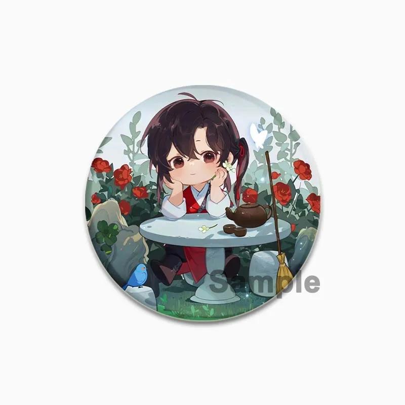 32/44/58mm Heaven Official's Blessing Anstecker Huacheng Xie Lian Anime Broschen Handgemachte Niedliche Emaille-Pins für Kragen Kleidung Schmuck 44/58mm