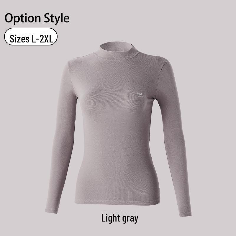 

Женский осенне-зимний трикотажный бархатный топ с длинными рукавами и высоким воротником XL