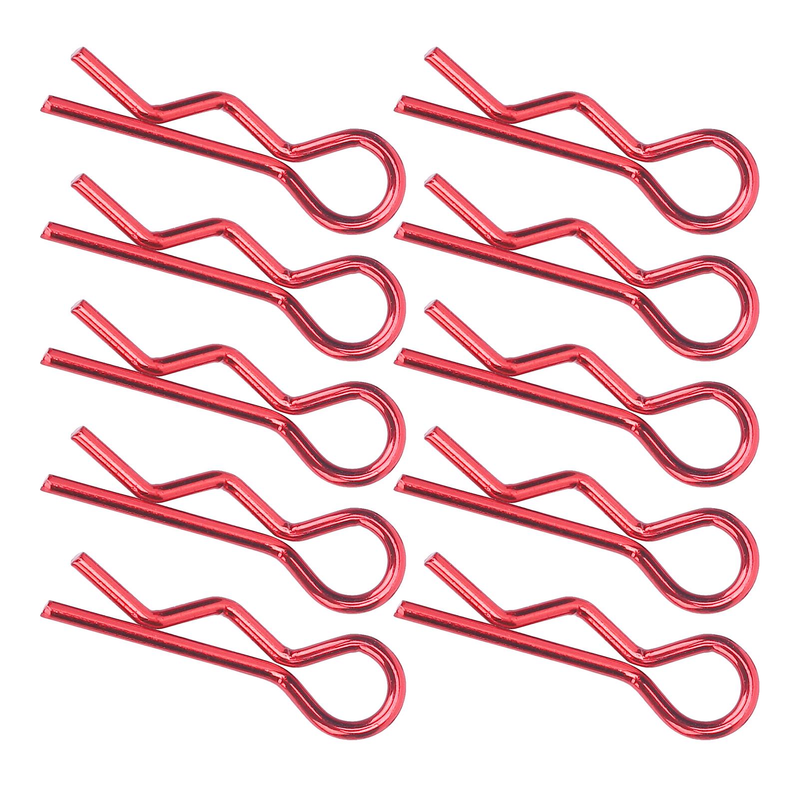 

10 шт. 7 мм клипсы для кузова радиоуправляемой машины R-образной формы металлические штифты для кузова для радиоуправляемых машин масштаба 1/5 1/6 1/8 1/10 Red красный