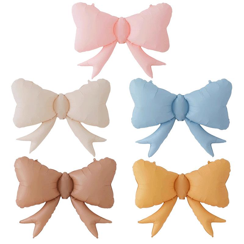 Large Macaron Bow Aluminum Film Balloon Children'S Birthday Adult Party Decoration Outdoor Decoration Props